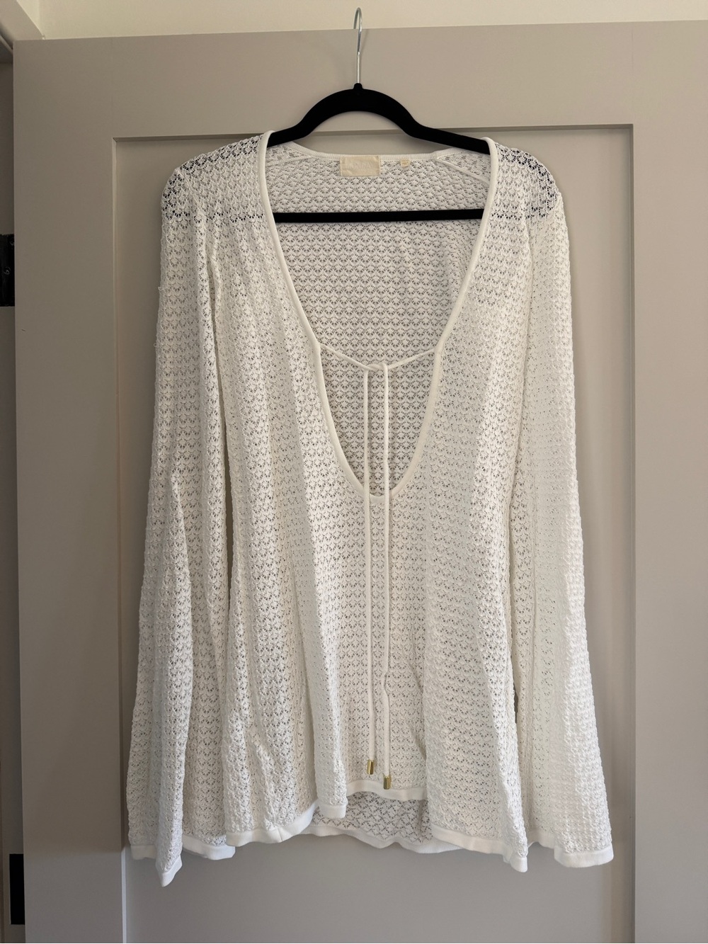 Monday swimwear - MONTEGO MINI TIE DRESS - White Medium LACE CROCHET